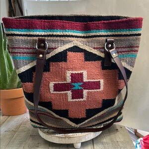 EL PASO SADDLE BLANKET CO. COLORFUL TOTE